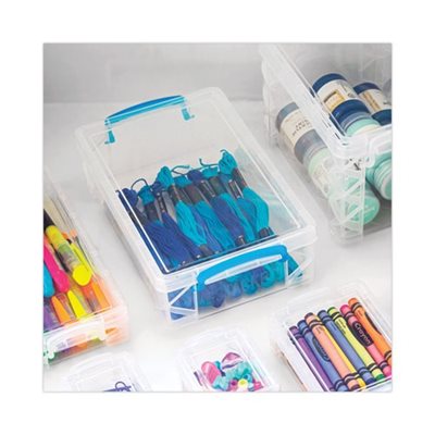 PENCIL BOX, SUPER STACKER CLEAR 8 1 / 4 X 3 3 / 4